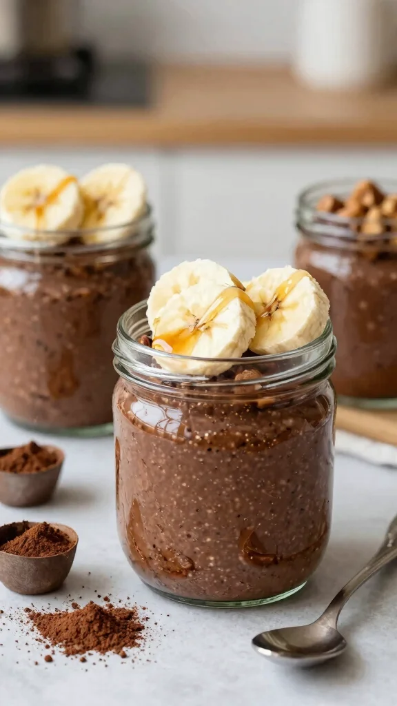 19 Meal Prep Overnight Oats Recipes - Time-Saving and Healthy Breakfasts - 4. Chocolate Peanut Butter Cup Overnight Oats 1