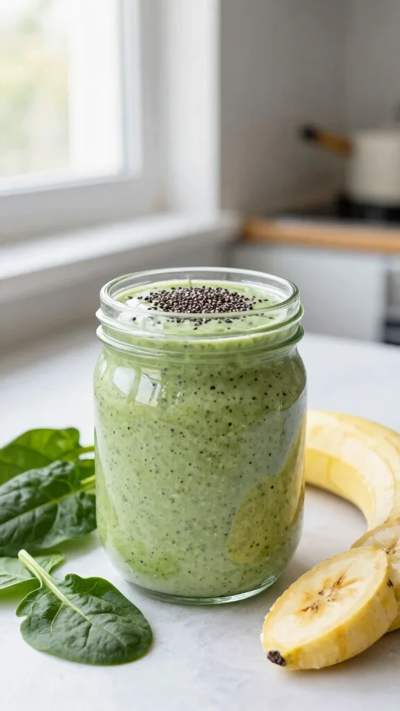 19 Meal Prep Overnight Oats Recipes - Time-Saving and Healthy Breakfasts - 5. Green Smoothie Overnight Oats 1