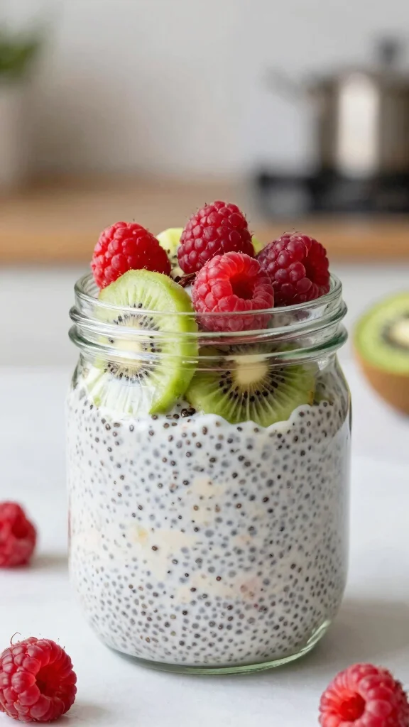 19 Meal Prep Overnight Oats Recipes - Time-Saving and Healthy Breakfasts - 6. Chia Seed Pudding Overnight Oats 1