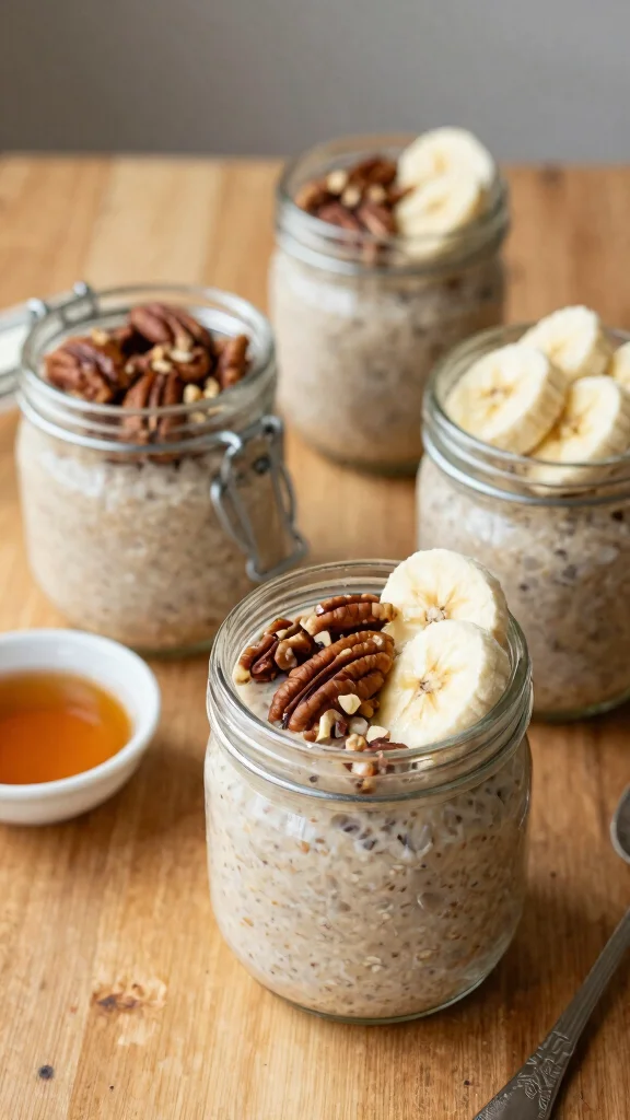 19 Meal Prep Overnight Oats Recipes - Time-Saving and Healthy Breakfasts - 7. Maple Pecan Overnight Oats 1