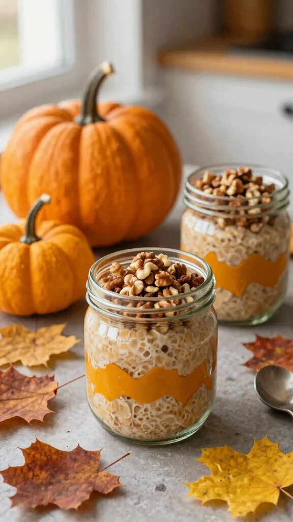 19 Meal Prep Overnight Oats Recipes - Time-Saving and Healthy Breakfasts - 8. Pumpkin Spice Overnight Oats 1