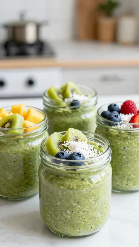 19 Meal Prep Overnight Oats Recipes - Time-Saving and Healthy Breakfasts - 9. Matcha Green Tea Overnight Oats 1