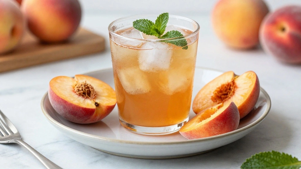 Refreshing Peach Iced Tea Recipe with Fresh or Frozen Peaches - Trendy Tummy